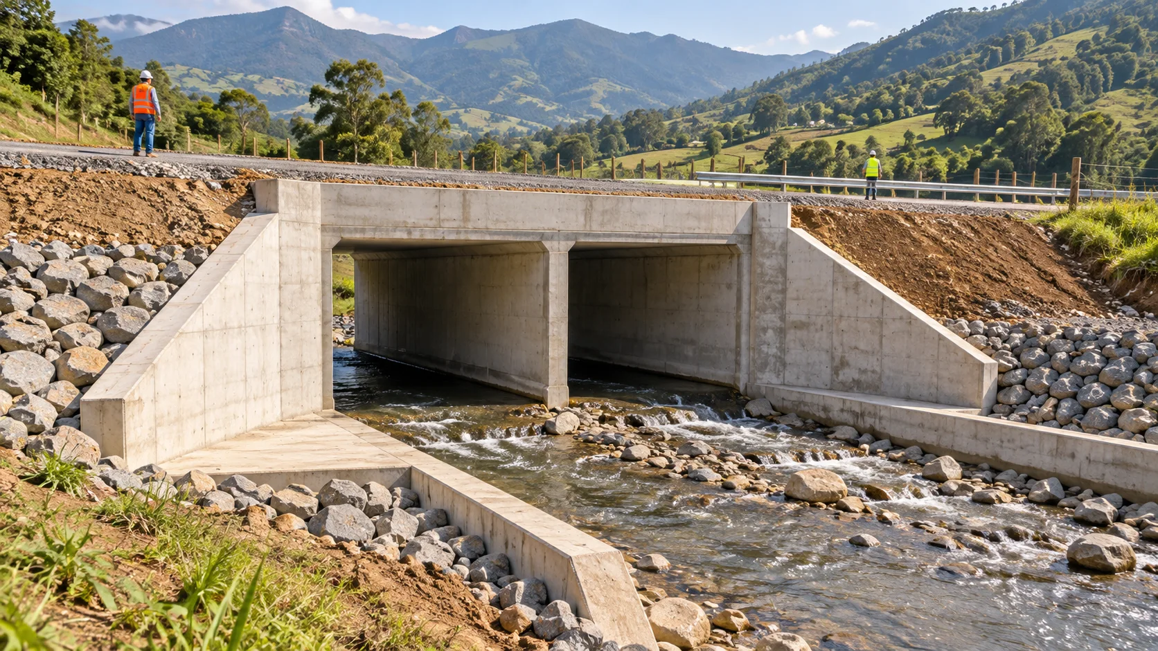 Box culvert de doble celda
