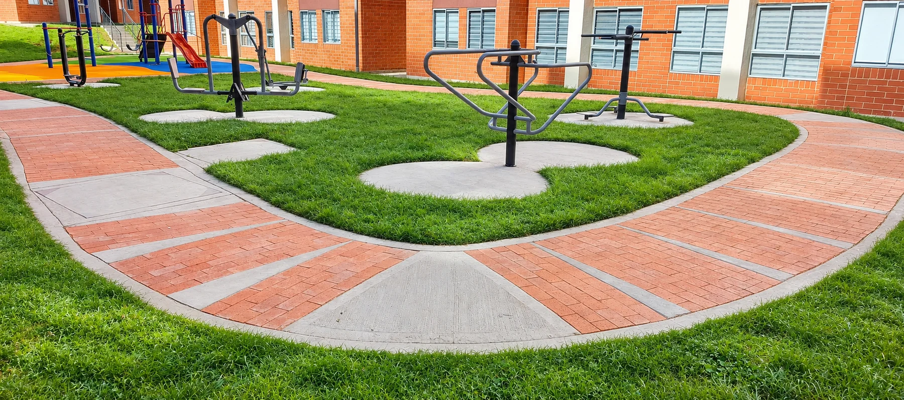 Gimnasio exterior y zonas verdes